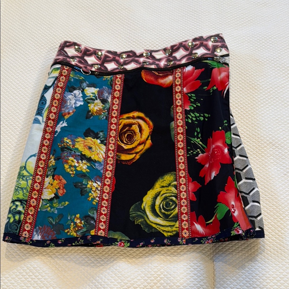 Floral Multicolor Skirt. One size, reversible. 45” long.